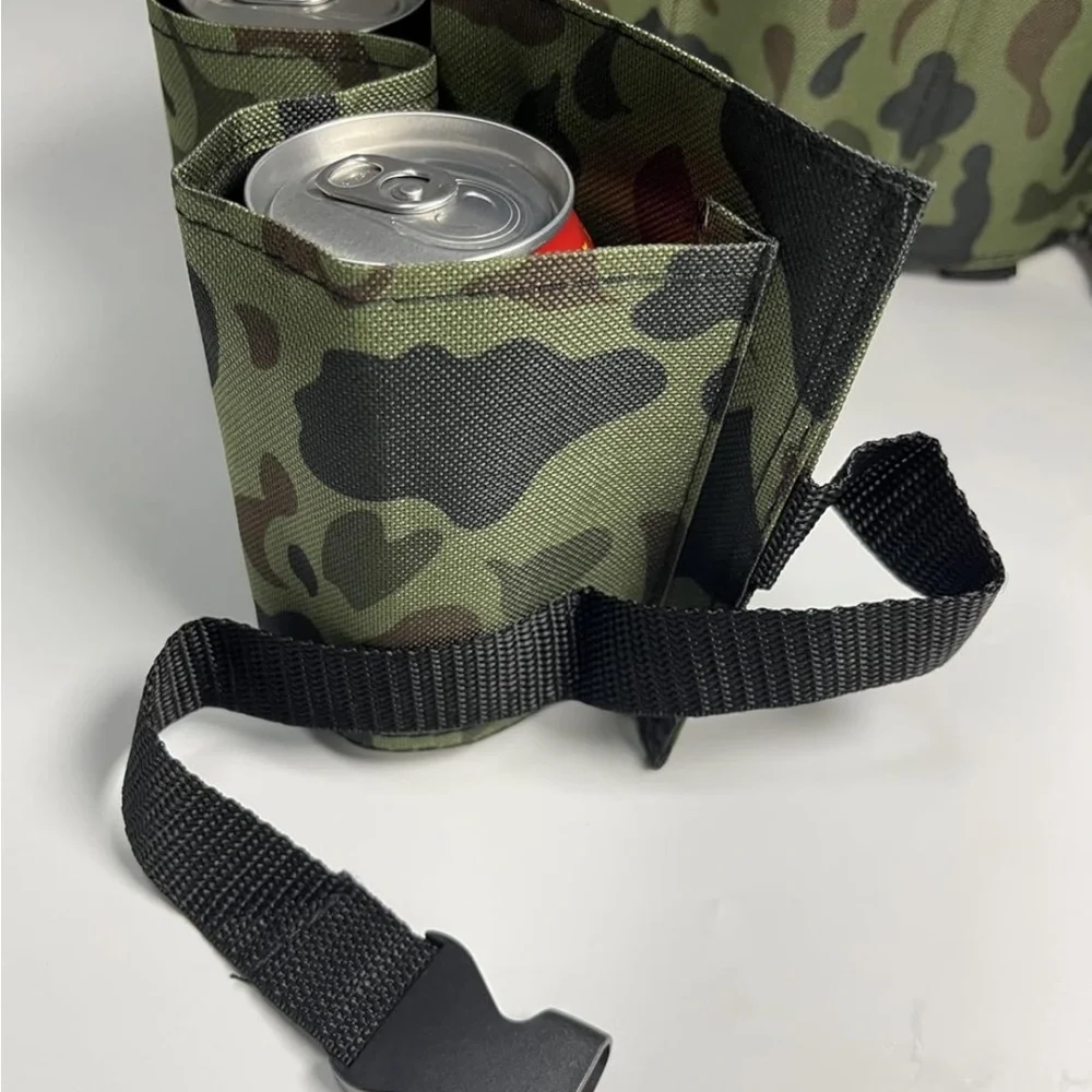Adjustable Camouflage Beer Belt - 6 Pack Holder